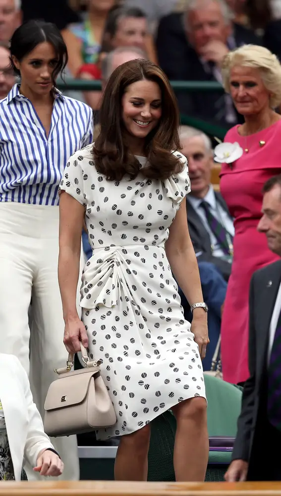 Kate Middleton y Meghan Markle en Wimbledon en 2018