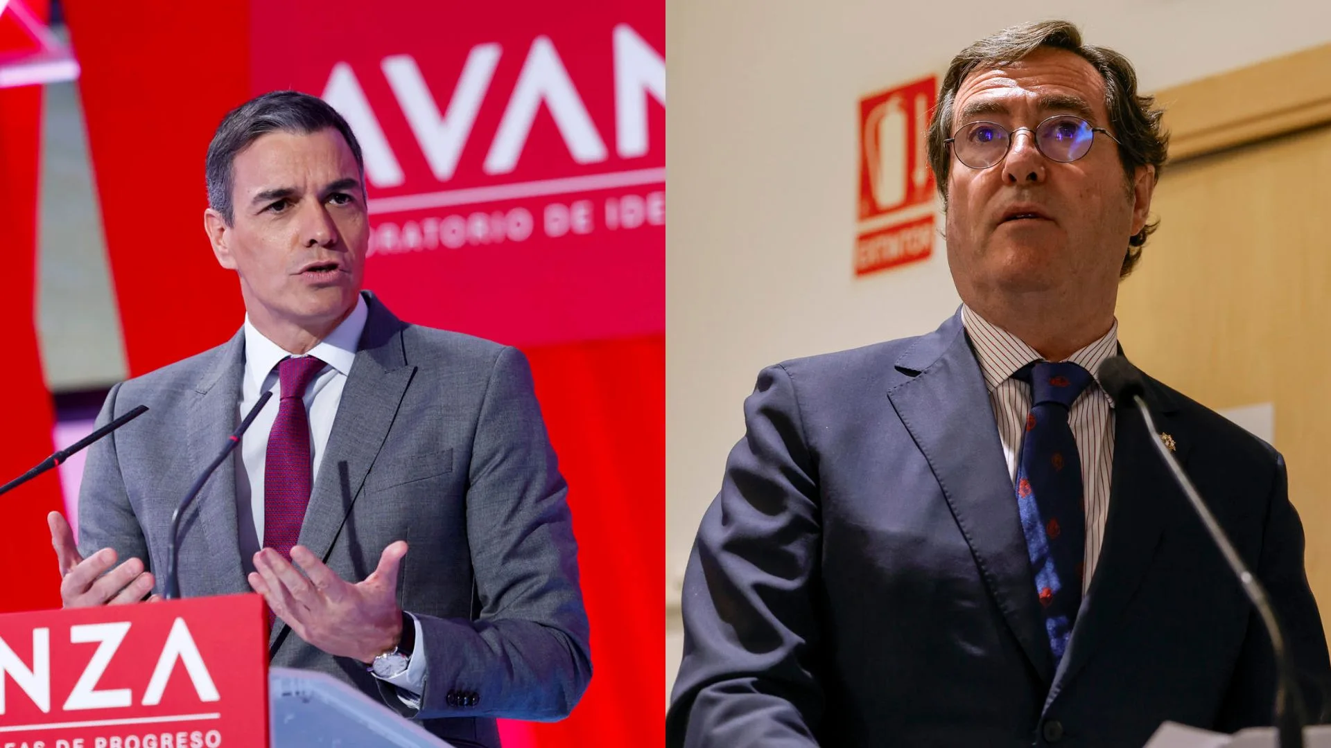 Pedro Sánchez y Antonio Garamendi Pedro Sánchez y Antonio Garamendi