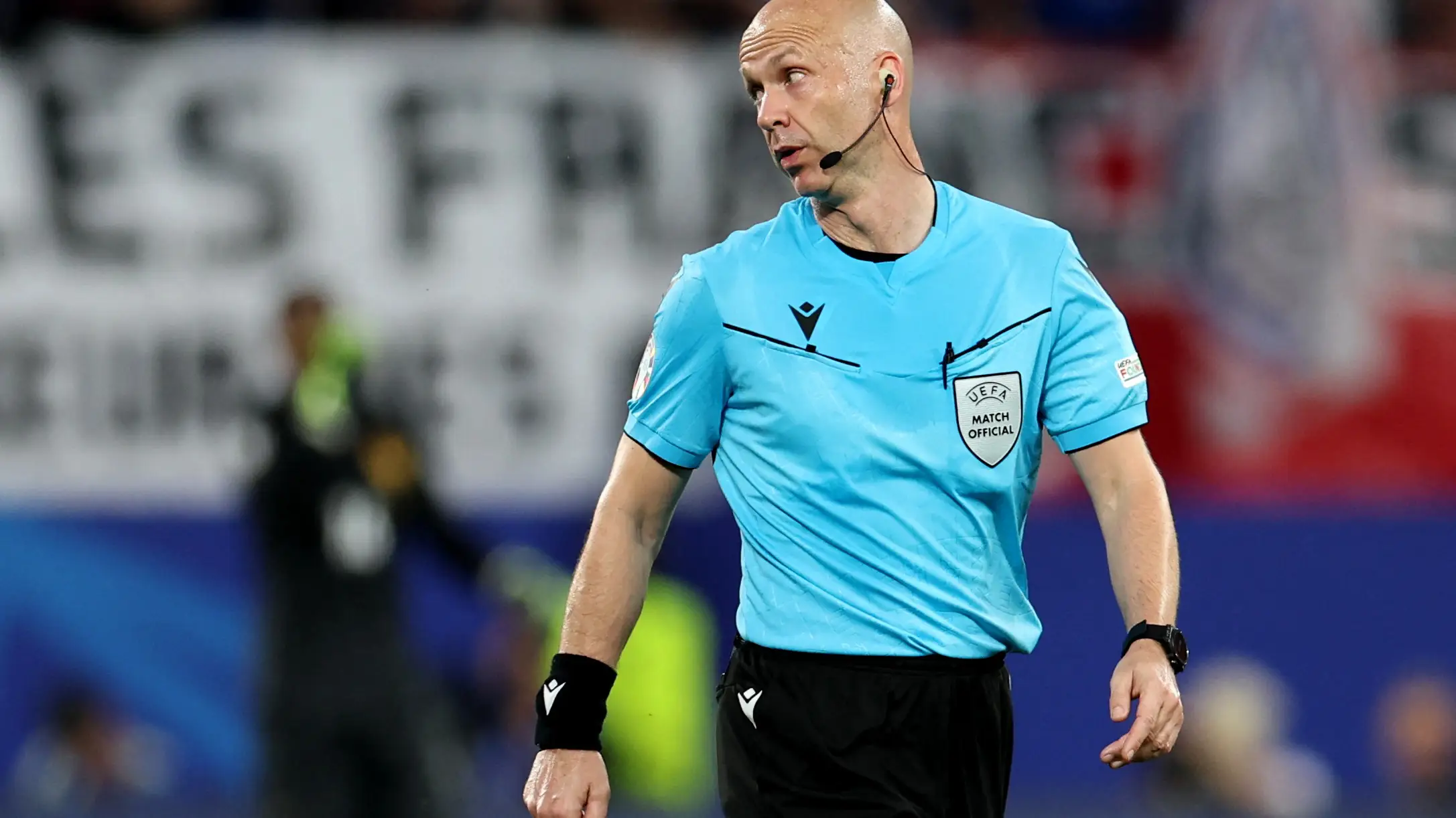 Anthony Taylor, en el Países Bajos - Francia Anthony Taylor, en el Países Bajos - Francia