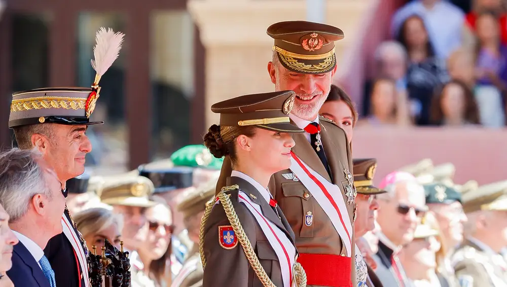 El rey Felipe y la princesa Leonor en Zaragoza