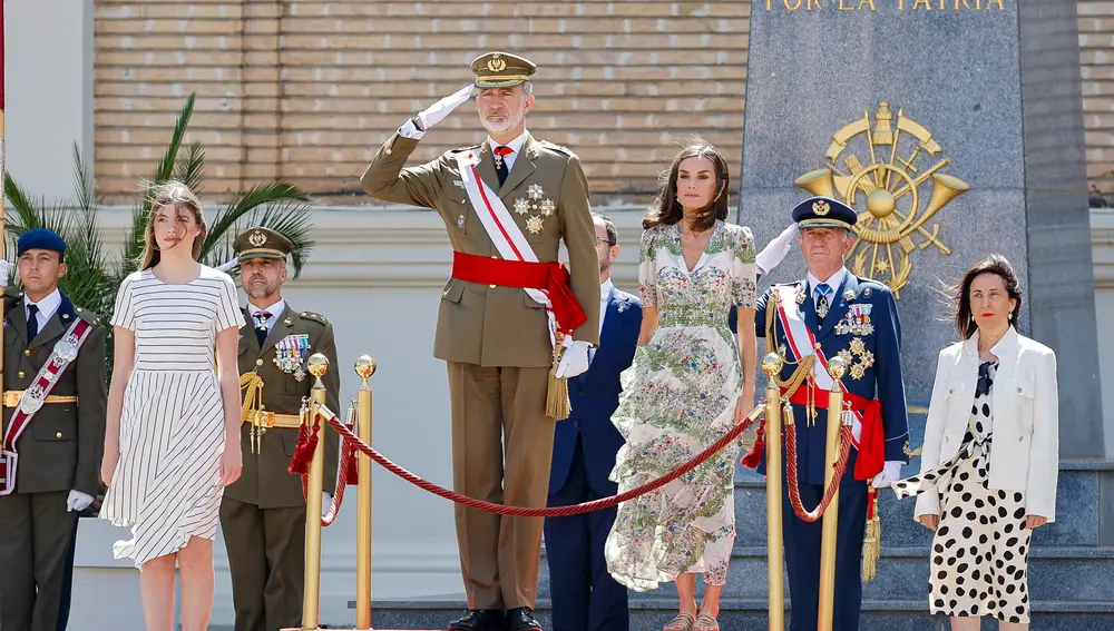 El rey Felipe, la reina Letizia y la infanta Sofía en Zaragoza