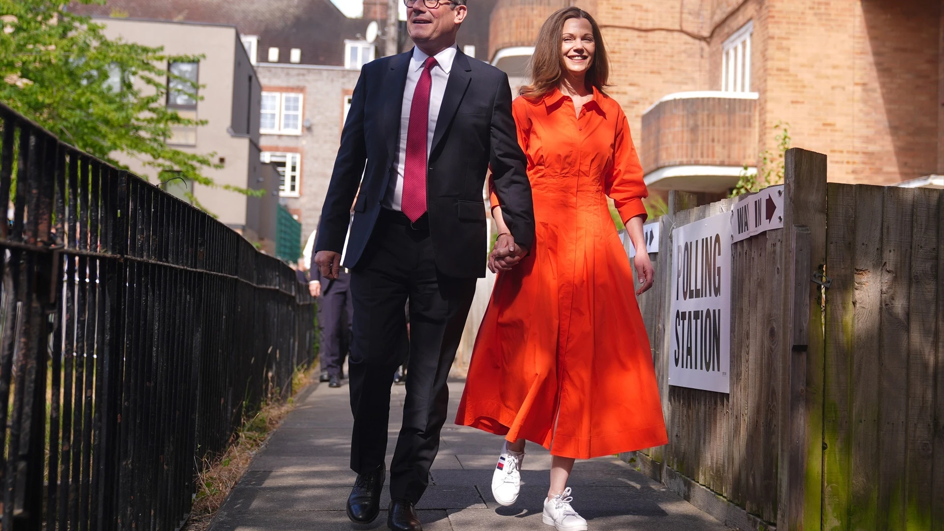 El líder del Partido Laborista, Sir Keir Starmer y su esposa Victoria Starmer El líder del Partido Laborista, Sir Keir Starmer y su esposa Victoria Starmer
