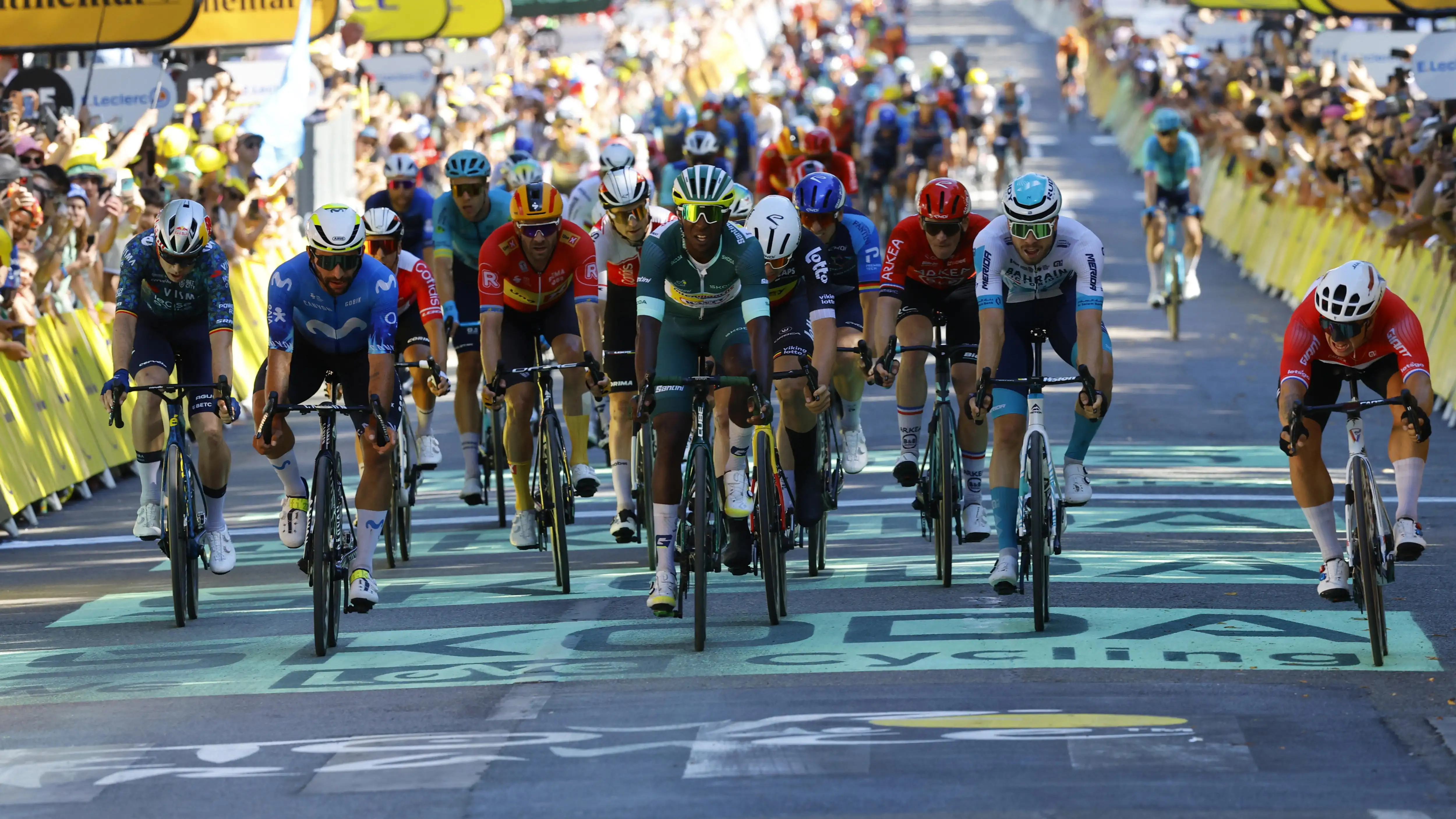 Dylan Groenewegen, en la llegada a Dijon