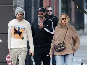 Ryan Raynolds, Blake Lively y Hugh Jackman Ryan Raynolds, Blake Lively y Hugh Jackman