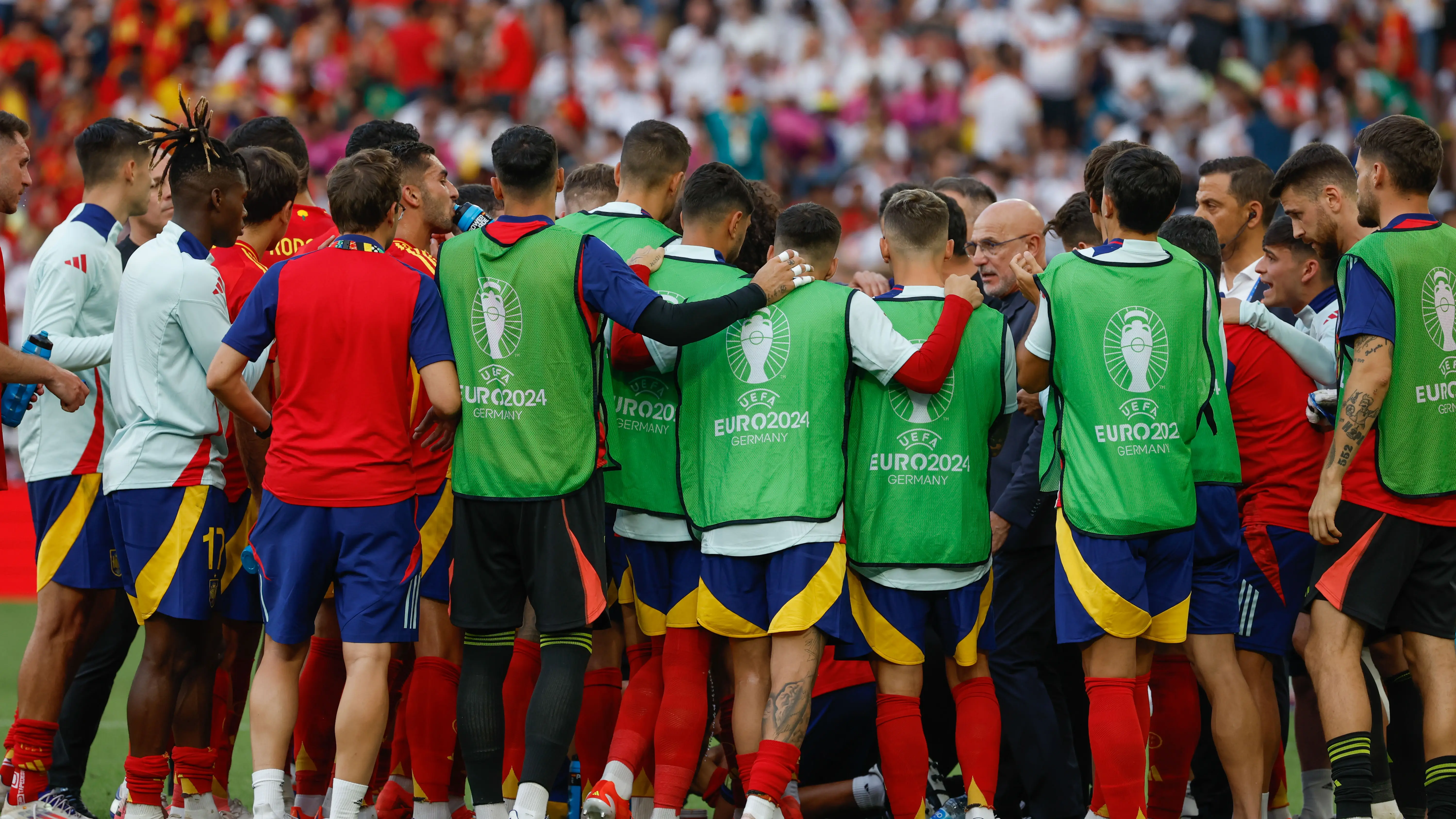 La selección española antes de la prórroga ante Alemania en los cuartos de la Eurocopa 2024 La selección española antes de la prórroga ante Alemania en los cuartos de la Eurocopa 2024