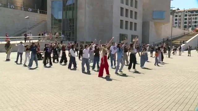 Una flashmob en Bilbao Una flashmob en Bilbao
