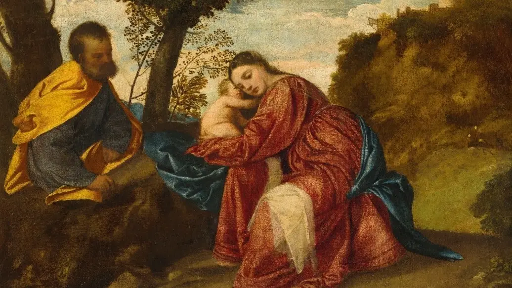 'El Descanso En La Huida A Egipto', De Tiziano 'El Descanso En La Huida A Egipto', De Tiziano