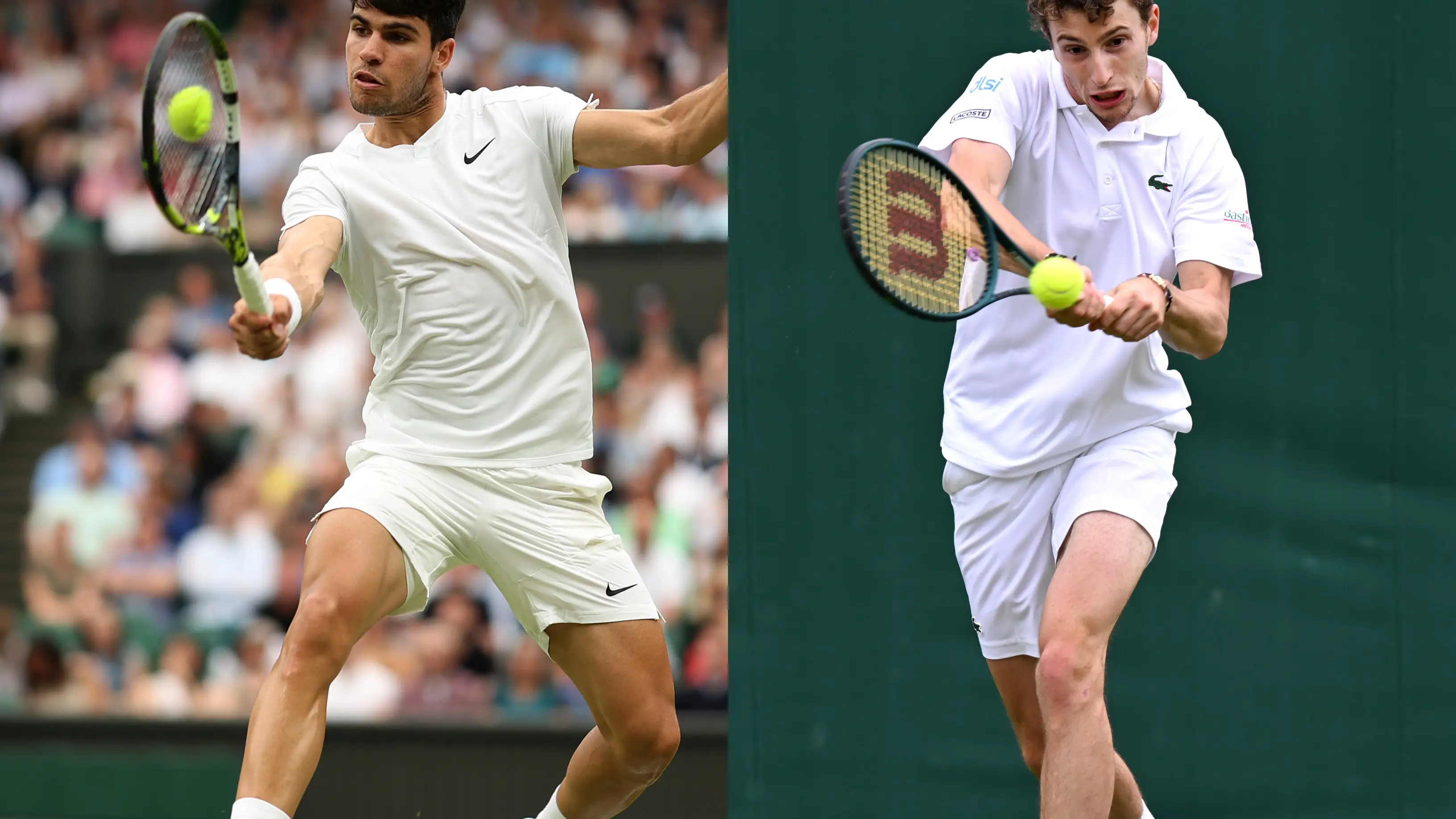 Carlos Alcaraz y Ugo Humbert, rivales en los octavos de final de Wimbledon 2024 Carlos Alcaraz y Ugo Humbert, rivales en los octavos de final de Wimbledon 2024