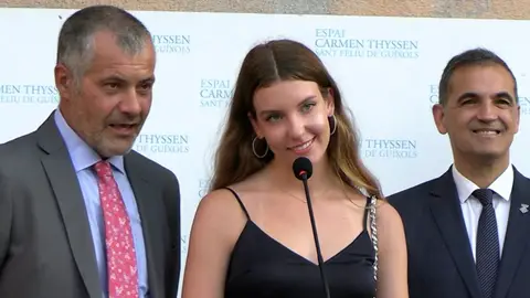 Carmen Thyssen pronunciando su discurso en la inauguración de la exposición Entre Obres del Espai Thyssen Carmen Thyssen pronunciando su discurso en la inauguración de la exposición Entre Obres del Espai Thyssen