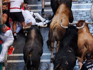 Primer encierro de San Fermín en Pamplona 2024