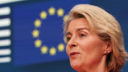 La presidenta de la Comisi&oacute;n Europea y candidata a repetir en el cargo, Ursula von der Leyen