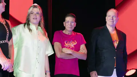 Estefanía de Mónaco llorando de emoción Estefanía de Mónaco llorando de emoción