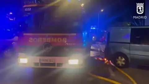 Incendio de una vivienda en Madrid Incendio de una vivienda en Madrid