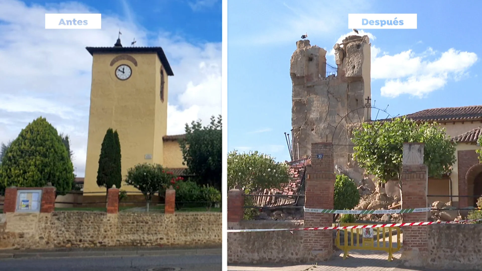 Antes y después de la torre Antes y después de la torre