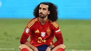 Marc Cucurella en la semifinal de la Eurocopa entre España y Francia El futbolista Marc Cucurella durante el partido de semifinales de la Eurocopa entre España y Francia