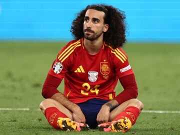 El futbolista Marc Cucurella durante el partido de semifinales de la Eurocopa entre España y Francia