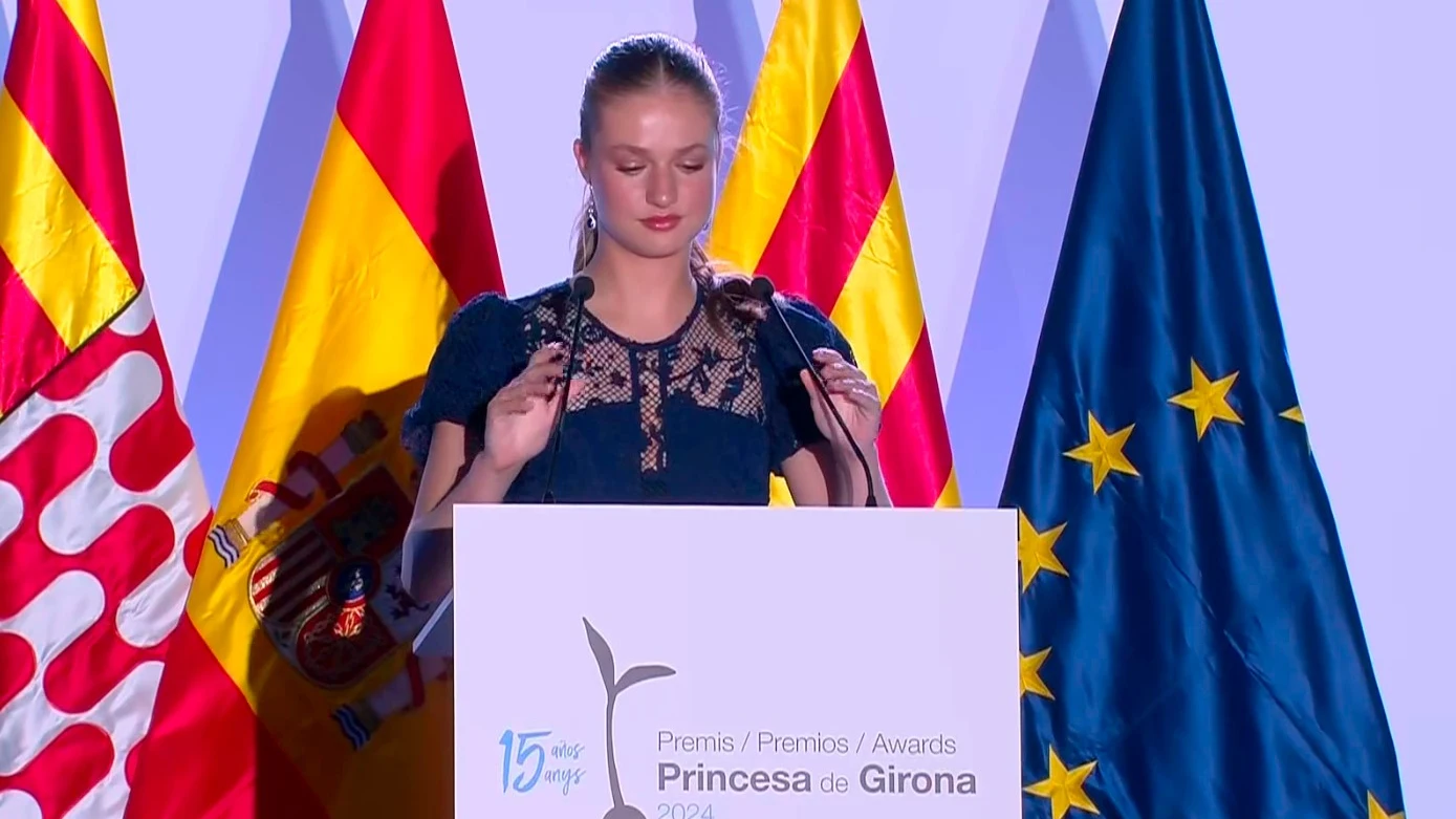 La Princesa Leonor, durante los Premios Princesa de Girona 2024 La Princesa Leonor, durante los Premios Princesa de Girona 2024