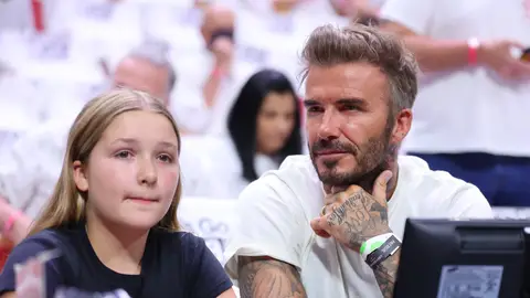 Haper Seven y su padre David Beckham Haper Seven y su padre David Beckham