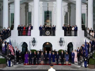 Los asistentes a la Cumbre de la OTAN, en la Casa Blanca