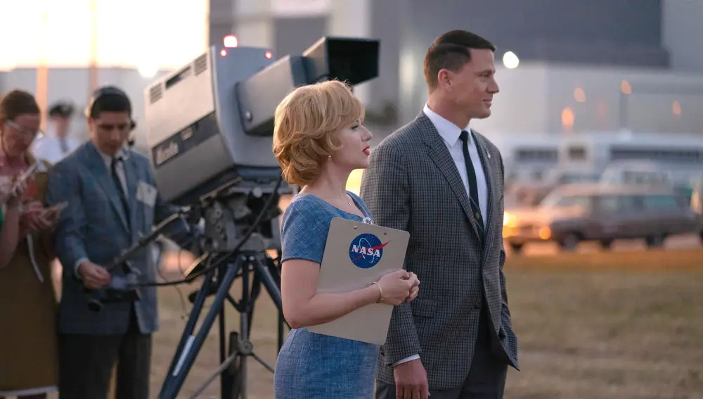 Scarlett Johansson y Channing Tatum en su película Fly me to the moon Scarlett Johansson y Channing Tatum en su película Fly me to the moon
