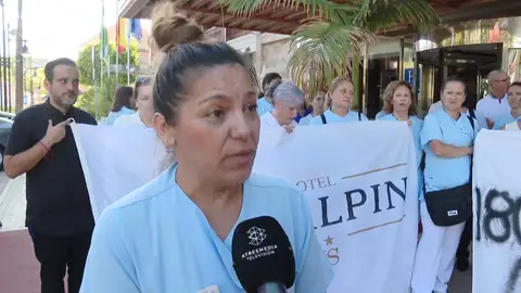 Una trabajadora del hotel Una trabajadora del hotel