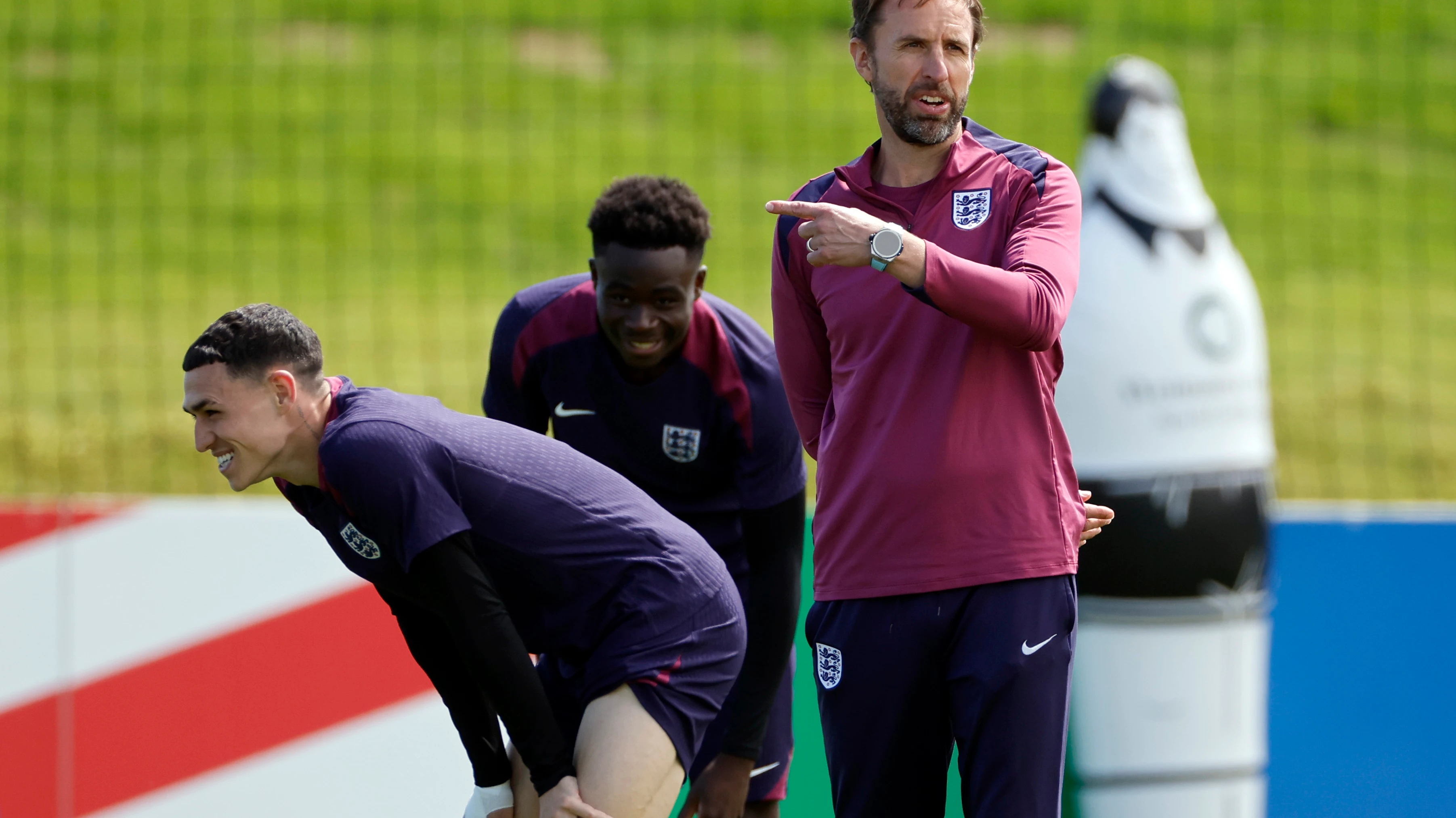 Gareth Southgate, en un entrenamiento de la selección inglesa Gareth Southgate, en un entrenamiento de la selección inglesa
