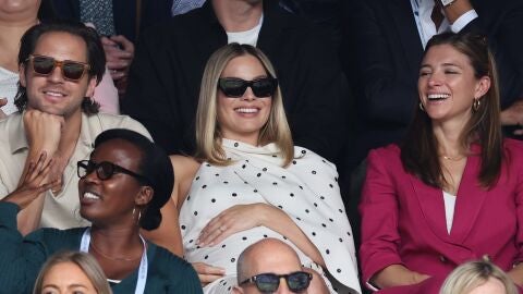 Margot Robbie disfrutando en Wimbledon