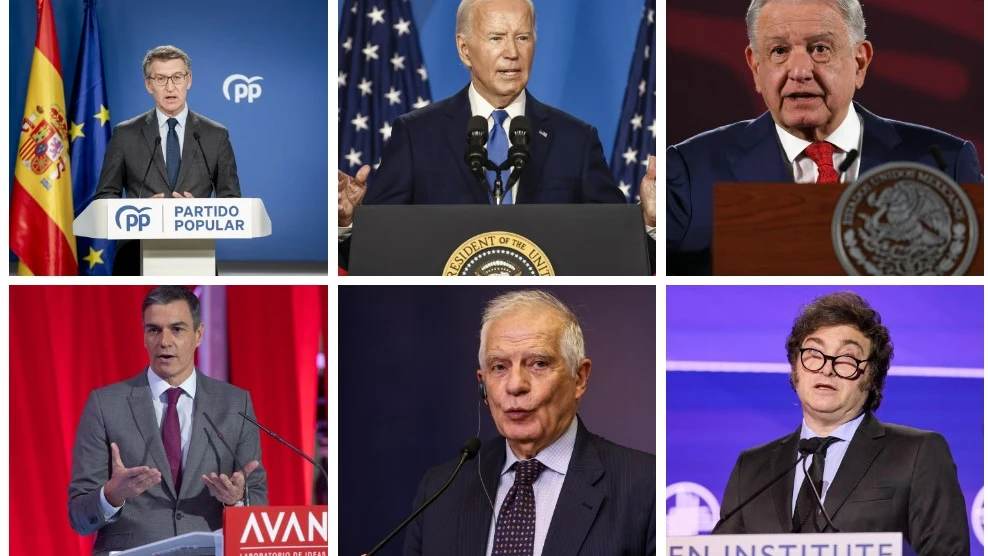 Feijóo, Biden, López Obrador, Sánchez, Borrell y Milei Feijóo, Biden, López Obrador, Sánchez, Borrell y Milei