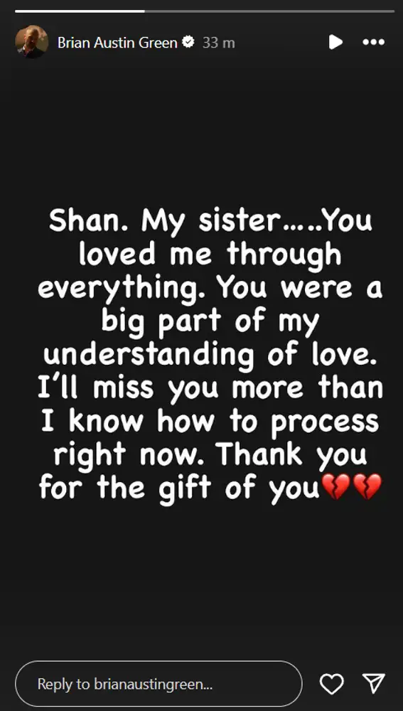 Historia de Instagram de Brian Austin Green tras la muerte de Shannen Doherty Historia de Instagram de Brian Austin Green tras la muerte de Shannen Doherty