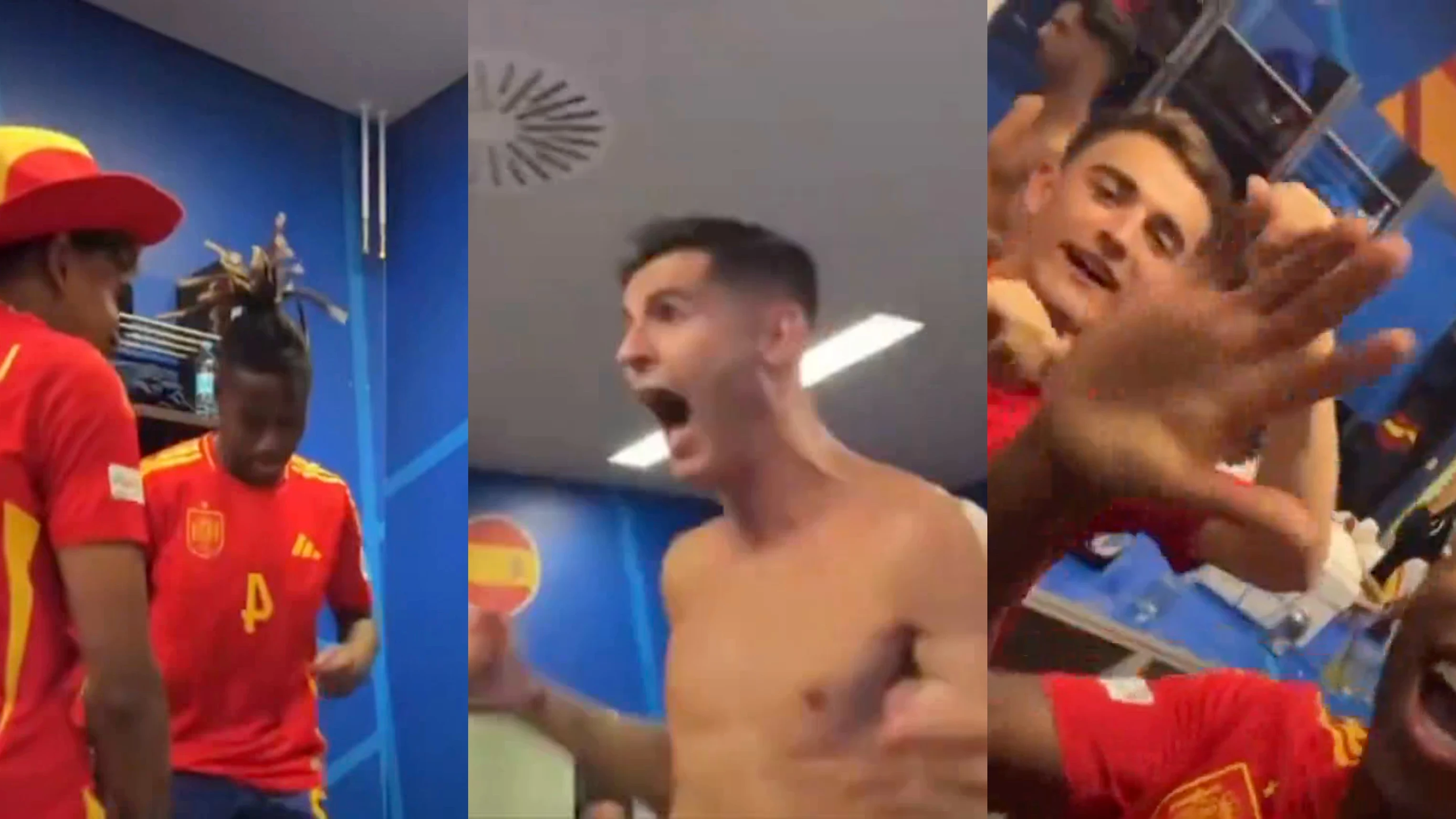 La fiesta de España en el vestuario La fiesta de España en el vestuario