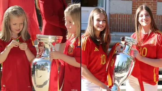 La imagen de las infantas con el trofeo de la Eurocopa: de 2012 a 2024 La imagen de las infantas con el trofeo de la Eurocopa: de 2012 a 2024