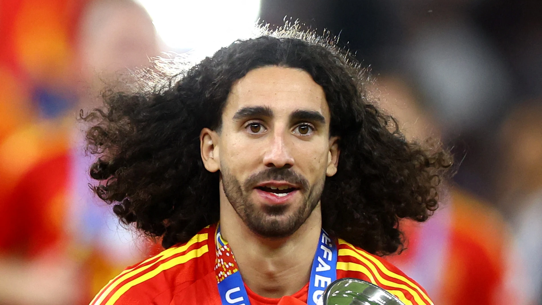 Marc Cucurella durante la fiesta de la Eurocopa Marc Cucurella durante la fiesta de la Eurocopa