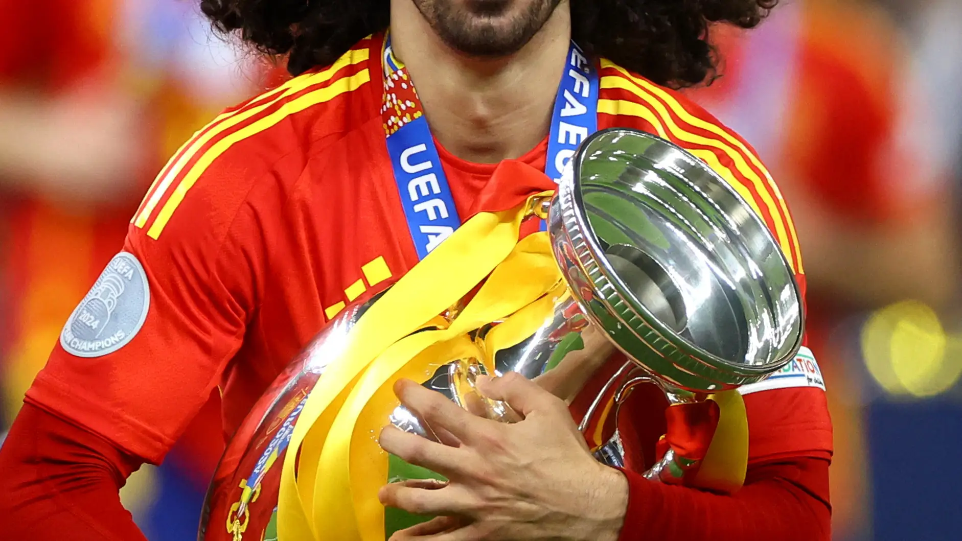 Marc Cucurella durante la fiesta de la Eurocopa Marc Cucurella durante la fiesta de la Eurocopa