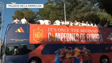 El autobús de la Selección Española tras ganar la Eurocopa 2024
