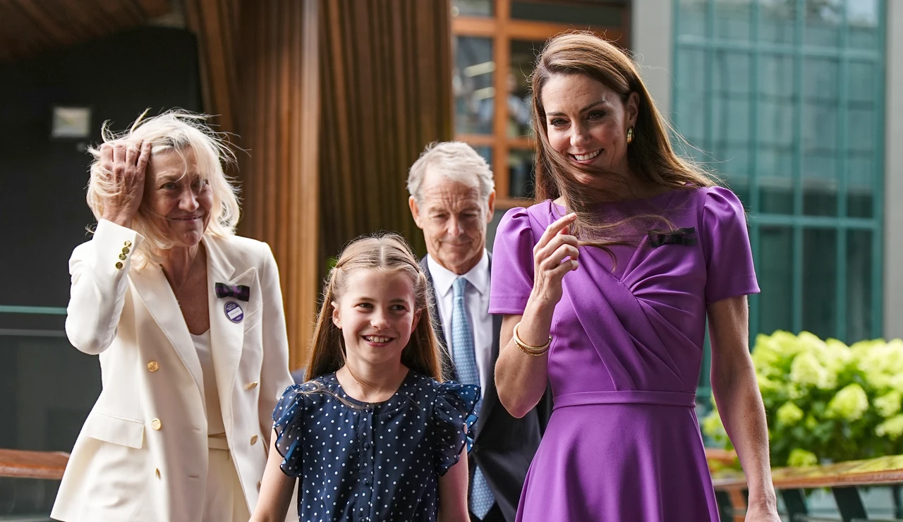 Kate Middleton y la princesa Charlotte en Wimbledon