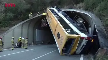Autobús accidentado
