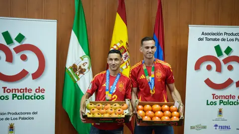 Jesús Navas y Fabián en Los Palacios Jesús Navas y Fabián en Los Palacios