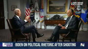 Joe Biden en una entrevista con la NBC News