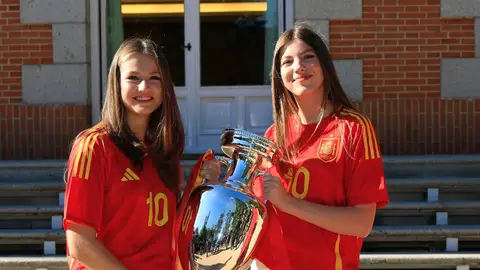 Princesa Leonor e infanta Sofía con la Eurocopa 2024 Princesa Leonor e infanta Sofía con la Eurocopa 2024