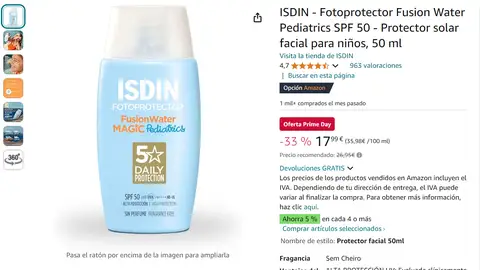 ISDIN Fotoprotector Fusion Water Pediatrics ISDIN Fotoprotector Fusion Water Pediatrics