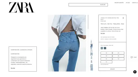 Jeans Denim Rectos Tiro Alto Jeans Denim Rectos Tiro Alto