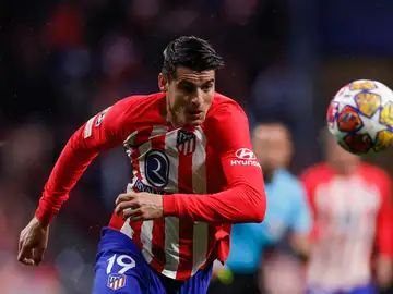 Morata, en un partido con el Atlético de Madrid Morata, en un partido con el Atlético de Madrid
