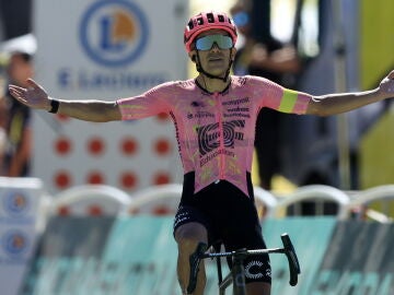 Richard Carapaz tras ganar la etapa 17 del Tour de Francia 2024