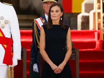 La reina Letizia en un acto en la Escuela Militar de Marín La reina Letizia en un acto en la Escuela Militar de Marín