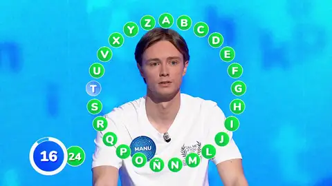 ¡De infarto! Manu hace temblar el plató al responder la última letra de El Rosco ¡De infarto! Manu hace temblar el plató al responder la última letra de El Rosco