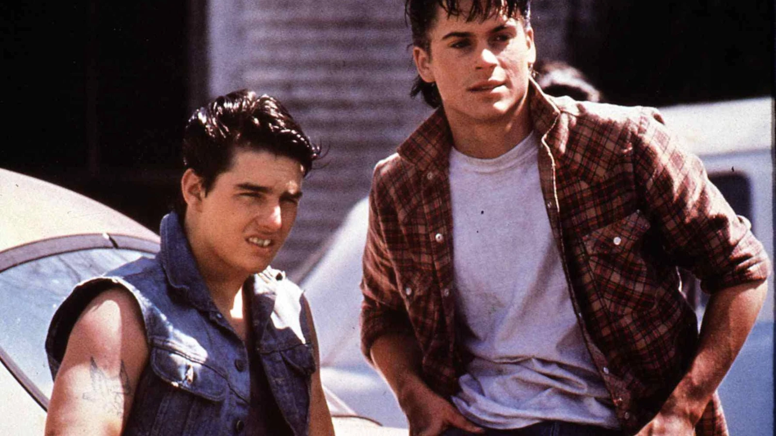 Rom Cruise y Rob Lowe en Rebeldes (Outiders) Rom Cruise y Rob Lowe en Rebeldes