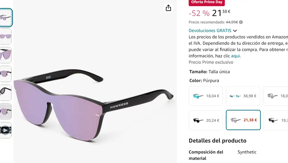 Gafas de sol espejo Gafas de sol espejo