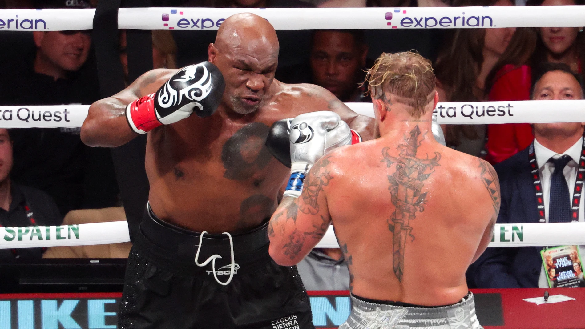 Mike Tyson y Jake Paul, en el combate del pasado 15 de noviembre Mike Tyson y Jake Paul, en el combate del pasado 15 de noviembre