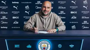 Pep Guardiola firma su nuevo contrato con el Manchester City hasta 2026 Pep Guardiola firma su nuevo contrato con el Manchester City hasta 2026