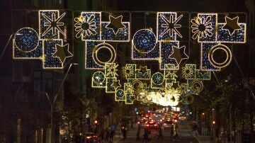 Foto de archivo de las luces de Navidad de Barcelona 2023